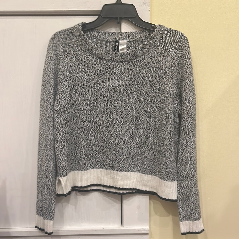 Grey, White, and Black Sweater